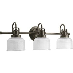 Progress Lighting -Archie Three-Light Clear Double Prismatic Glass  P2992-74